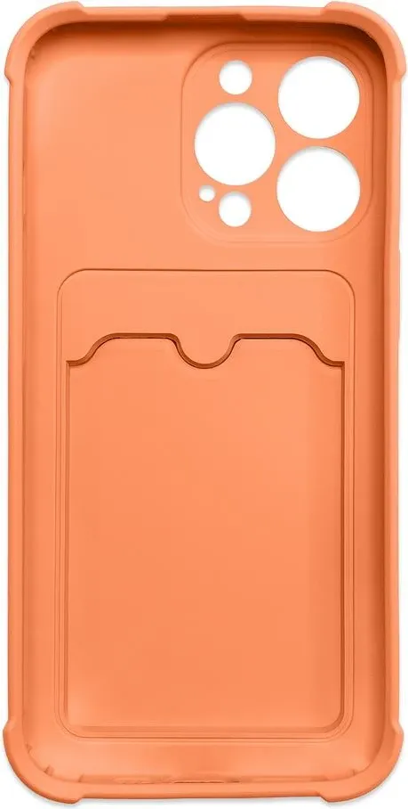 Mbështjellës Hurtel për iPhone 13 Pro Max, Card Armor, silikon, portokalli - 2