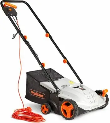 Skarifikues/Aerator elektrik për bar VONHAUS 2515109 1500W 320mm qese 28L, bardhë/zi/portokalli