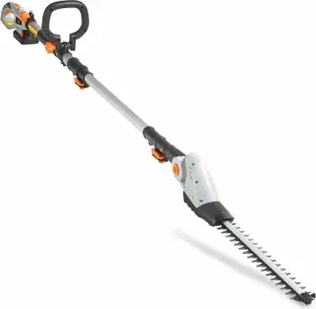 Trimer gardhi me bateri VONHAUS G-Series 2515200, 20V MAX, teh 45 cm, shtyllë teleskopike 2.44 m, set me bateri+karikues+kapak tehu, gri/zi-portokalli