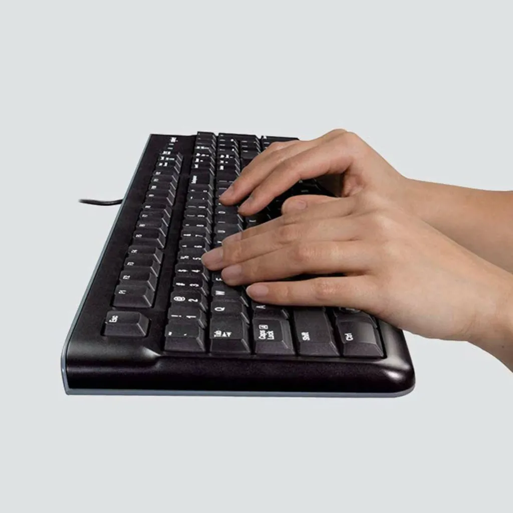 Tastierë Logitech K120, full-size, me kabllo, USB, AZERTY, e zezë - 15