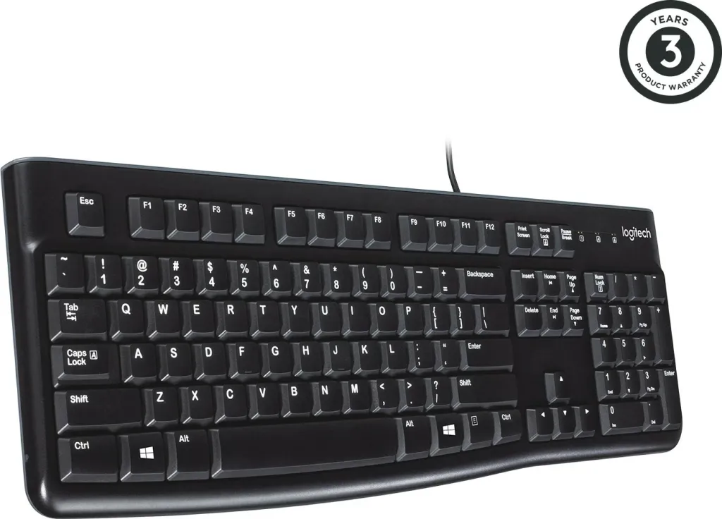 Tastierë Logitech K120, full-size, me kabllo, USB, AZERTY, e zezë - 16