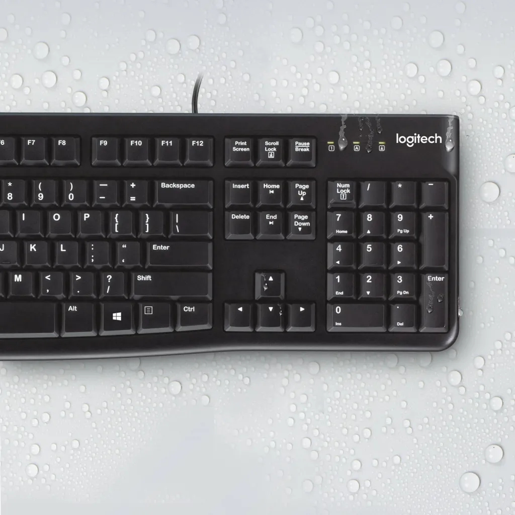 Tastierë Logitech K120, full-size, me kabllo, USB, AZERTY, e zezë - 17