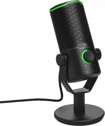 Mikrofon JBL Quantum Stream Studio 192kHz/24-bit, me RGB, me stand tavoline, zi