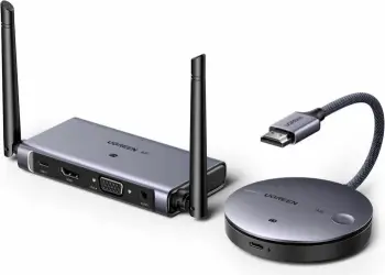 Adapter HDMI wireless UGREEN 90909A 4K 30Hz 2.4G/5G, set transmitter + receiver, gri