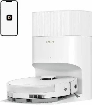 robot fshesë me korrent DREAME D20 Plus, 13,000Pa, auto-zbrazje 5L, fshesë + mop, Wi‑Fi/voice, e bardhë