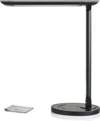 llambë tavoline LED, TaoTronics, Elune E5 TT-DL13, kontroll me prekje, 12W, 11 nivele ndriçimi, USB 5V/1A, e zezë, set