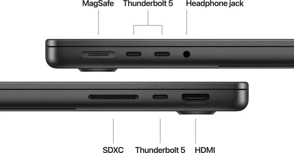 Apple MacBook Pro, 14", M4 Pro 14‑core, 24GB, 1TB SSD, 20‑core GPU, Space Black - 6