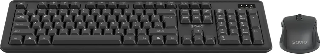 Set tastierë dhe maus wireless Savio KB-03, USB, QWERTY, Anglisht, e zezë - 3