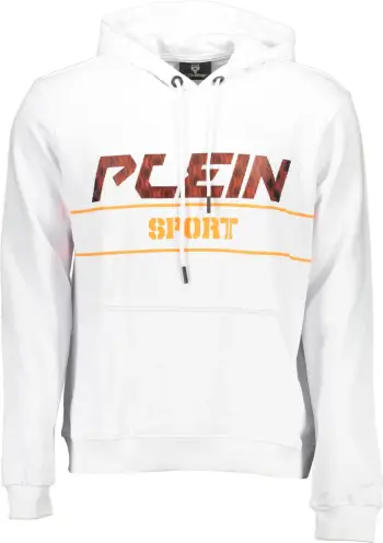 Duks me kapuç PLEIN SPORT për meshkuj, e bardhë