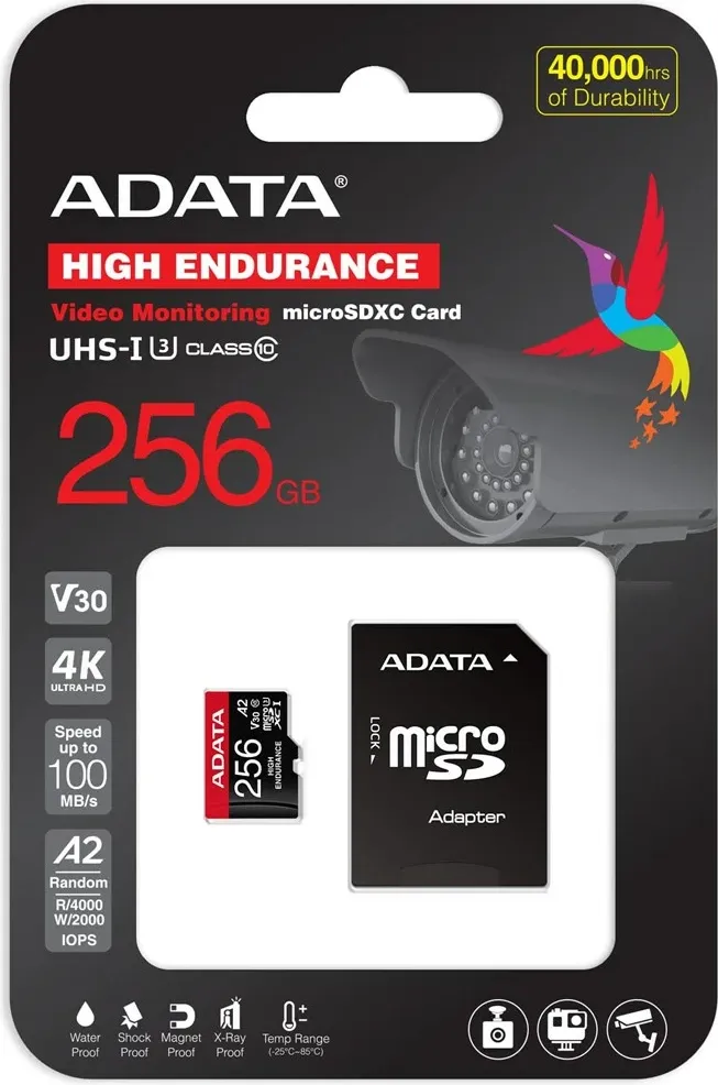 Kartë memorie ADATA AUSDX256GUI3V30SHA2-RA1, 256 GB, MicroSDXC, e zezë - 5