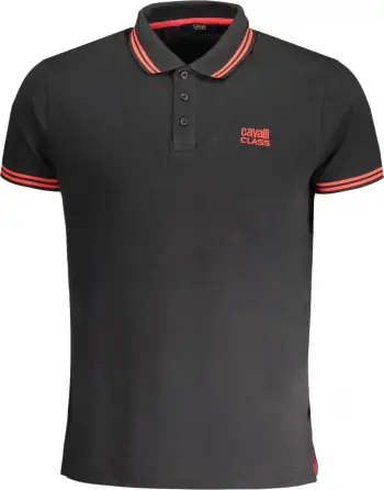 Polo shirt për meshkuj CAVALLI CLASS, të zezë
