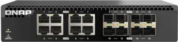 Switch QNAP QSW-3216R-8S8T, 16-port 10Gb (8x SFP+ + 8x RJ45), Half Rack 1U, i zi