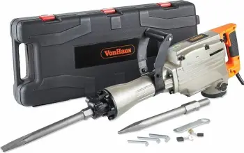 Çekiç prishës VonHaus 3515270 1500W 45J, set me valixhe + 2 daltë, portokalli/zi