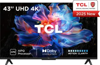 TV Smart TCL 43V6C, 43 inç, 4K Ultra HD, Wi-Fi, Metallic