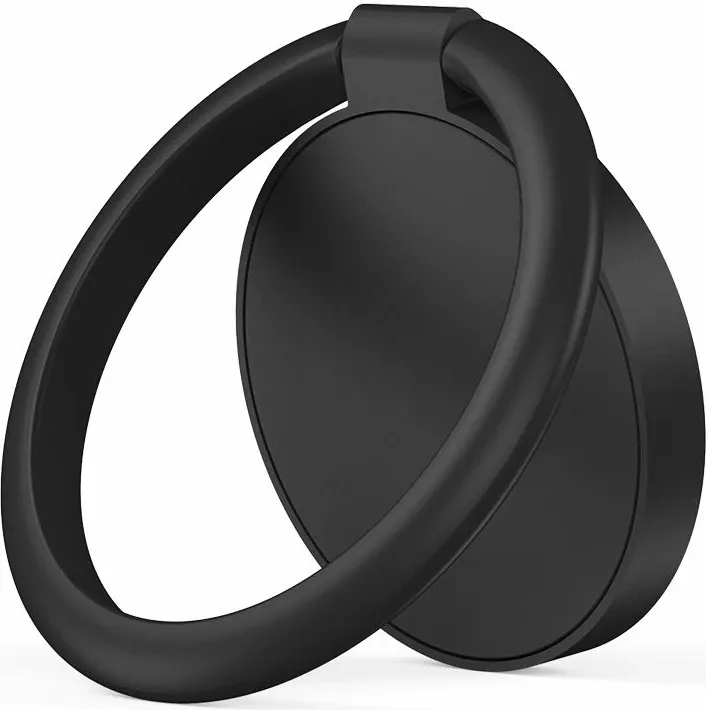 Mbajtës magnetik për telefon Tech-Protect, unazë me stand, e zezë - 1