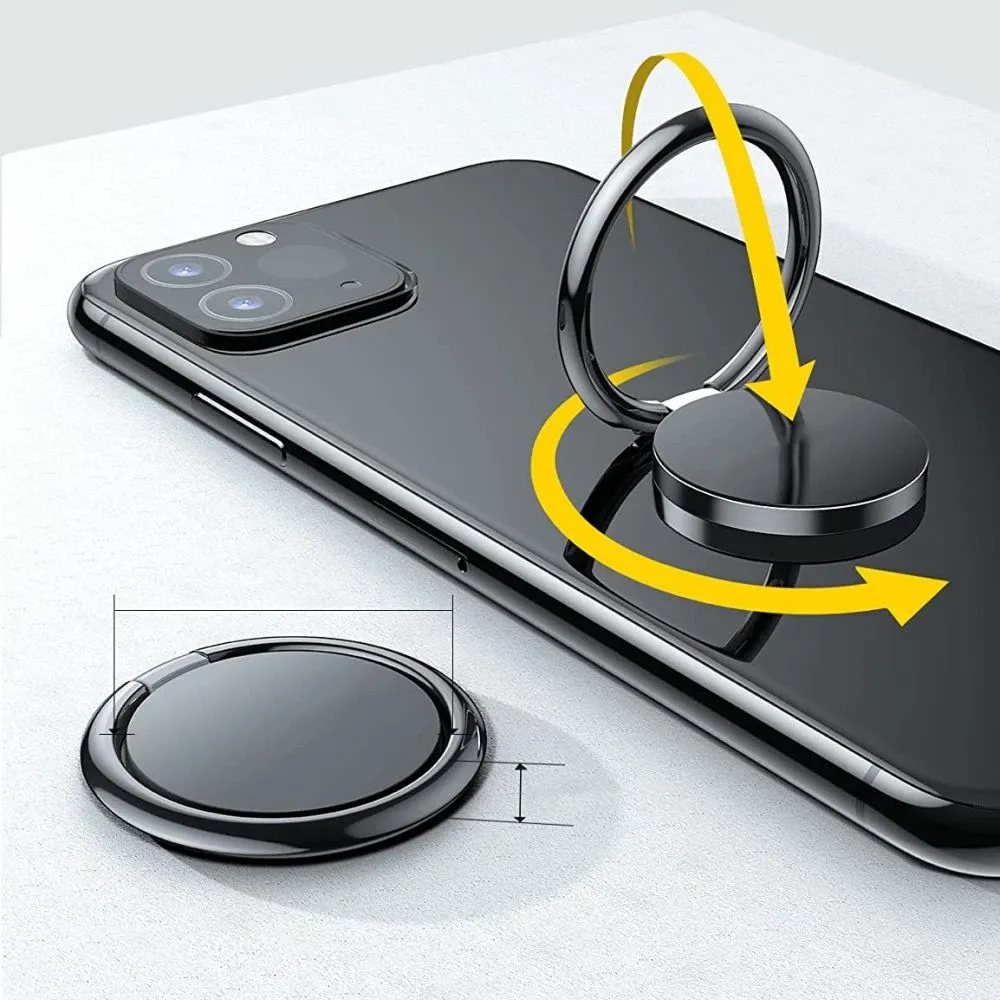 Mbajtës magnetik për telefon Tech-Protect, unazë me stand, e zezë - 5