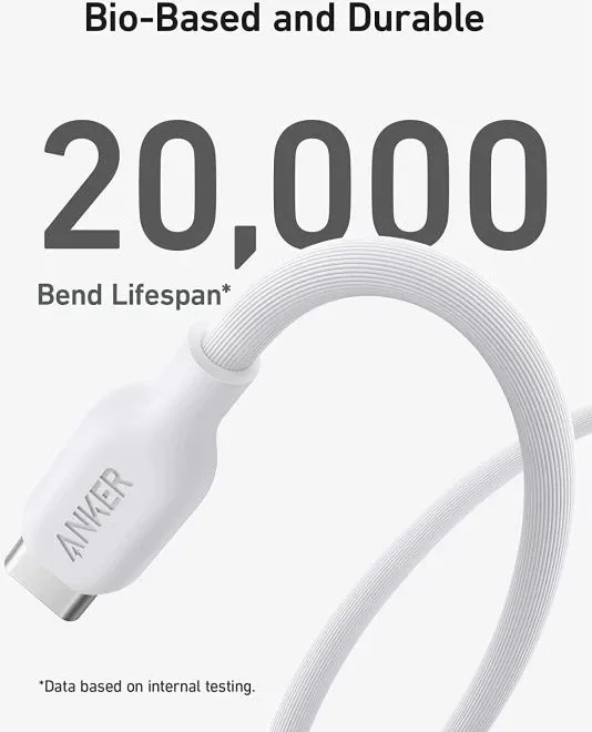 Kabllo Anker 541 BIO USB-C në Lightning 1.8m, deri 100W, e zezë - 2