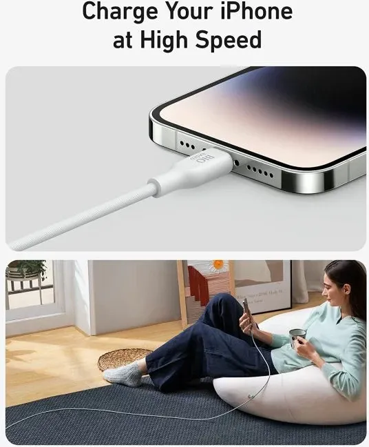 Kabllo Anker 541 BIO USB-C në Lightning 1.8m, deri 100W, e zezë - 5