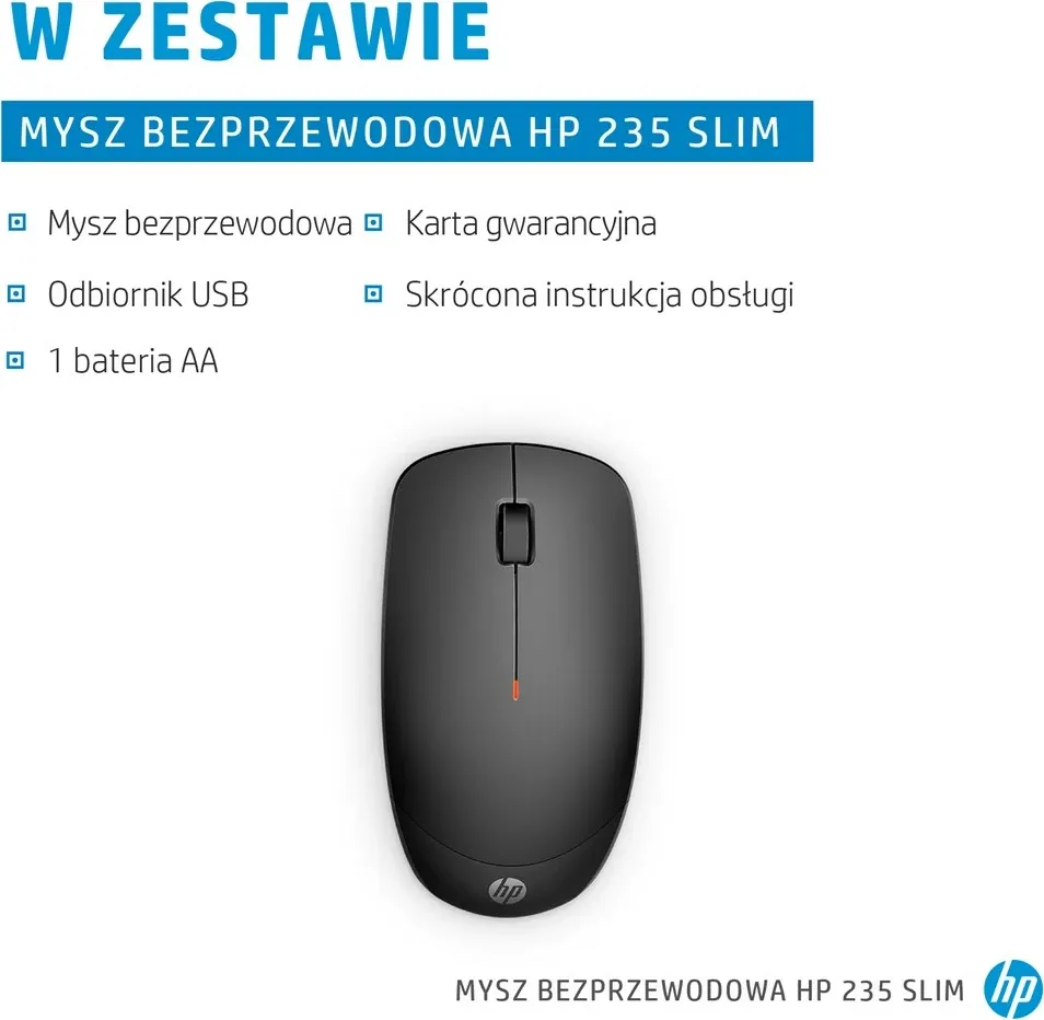 Maus wireless HP 235 Slim, USB, 1600 DPI, i zi - 5