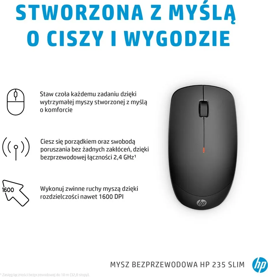 Maus wireless HP 235 Slim, USB, 1600 DPI, i zi - 7