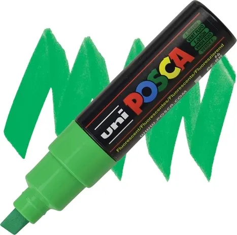 Marker Uni-pc-8k Posca Flourescent i gjelbër - 1