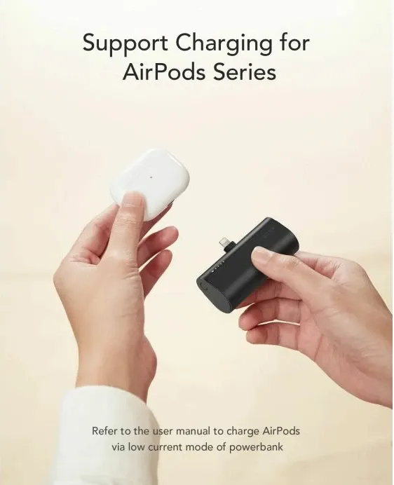 Powerbank VEGER PlugON W0556P 5000 mAh 20W PD me konektor Lightning, e zezë - 6