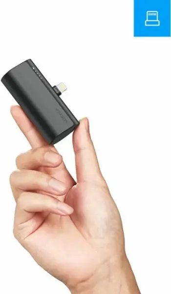 Power bank Veger PlugON L, 5000mAh, 20W, për iPhone, i zi