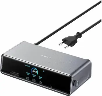Docking Station ANKER Prime A83B33A1 14-në-1, Triple Display, DisplayLink, 140W USB-C, 2.5GbE, gri/zezë