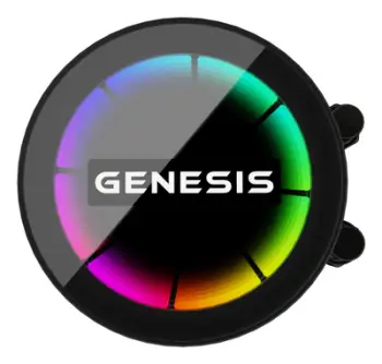 Kasë ftohëse me ujë GENESIS NLG-2319 për procesor, 2 ventilatorë, RGB, e zezë