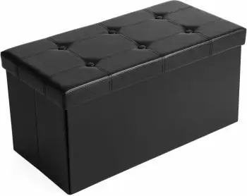 stol i palosshëm me hapësirë ruajtjeje VASAGLE LSF105 80 L 76x38x38 cm, i zi, 1 copë