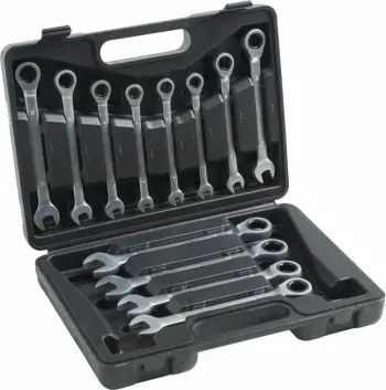Set çelësash me klikë VONHAUS 15/253 6-17 mm, 12 copë, argjendtë/zi