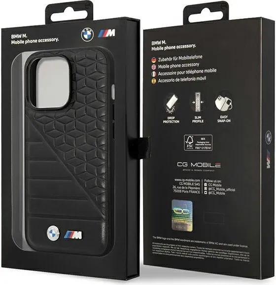 Mbështjellës BMW Bi Pattern për iPhone 14 Pro 6.1", i zi - 8