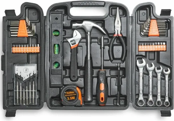 Set veglash VONHAUS 3500020, 53 copë, me kasë, e zezë - 1