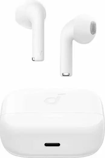 Kufje pa kabllo ANKER Soundcore K20i (A3994G21), Bluetooth 5.3, 6h/36h, IPX5, 2 mikrofonë AI ENC, të bardha, set me kasë karikimi