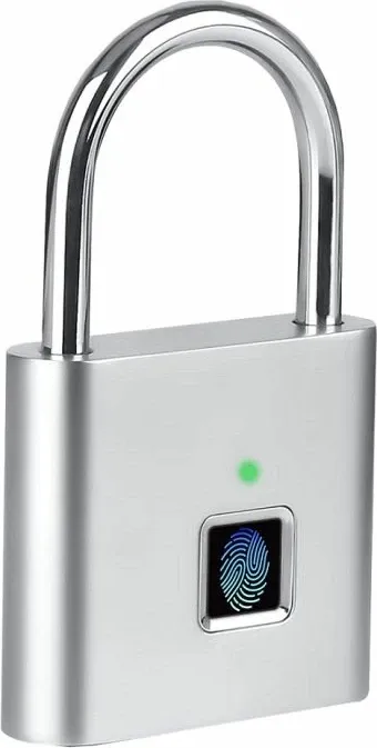 Katanac me gjurmë gishti BECOOL BCPL22M1, USB karikim, waterproof, argjendtë - 4