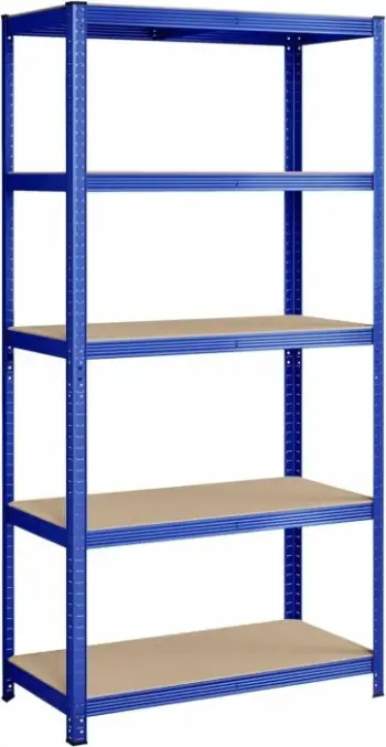 Raft magazinimi metalik SONGMICS GLR30Q, 150 x 75 x 30 cm, 5 rafte, kapacitet 650 kg, blu e errët