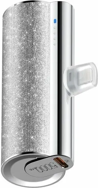 Powerbank VEGER W0573S 5000mAh USB-C me port të integrum, 12W PD/QC3.0, argjendtë