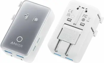 Adapter udhëtimi ANKER Nano A9215H21, 20W, 5-në-1 (2x USB-C/2x USB-A/AC), i bardhë