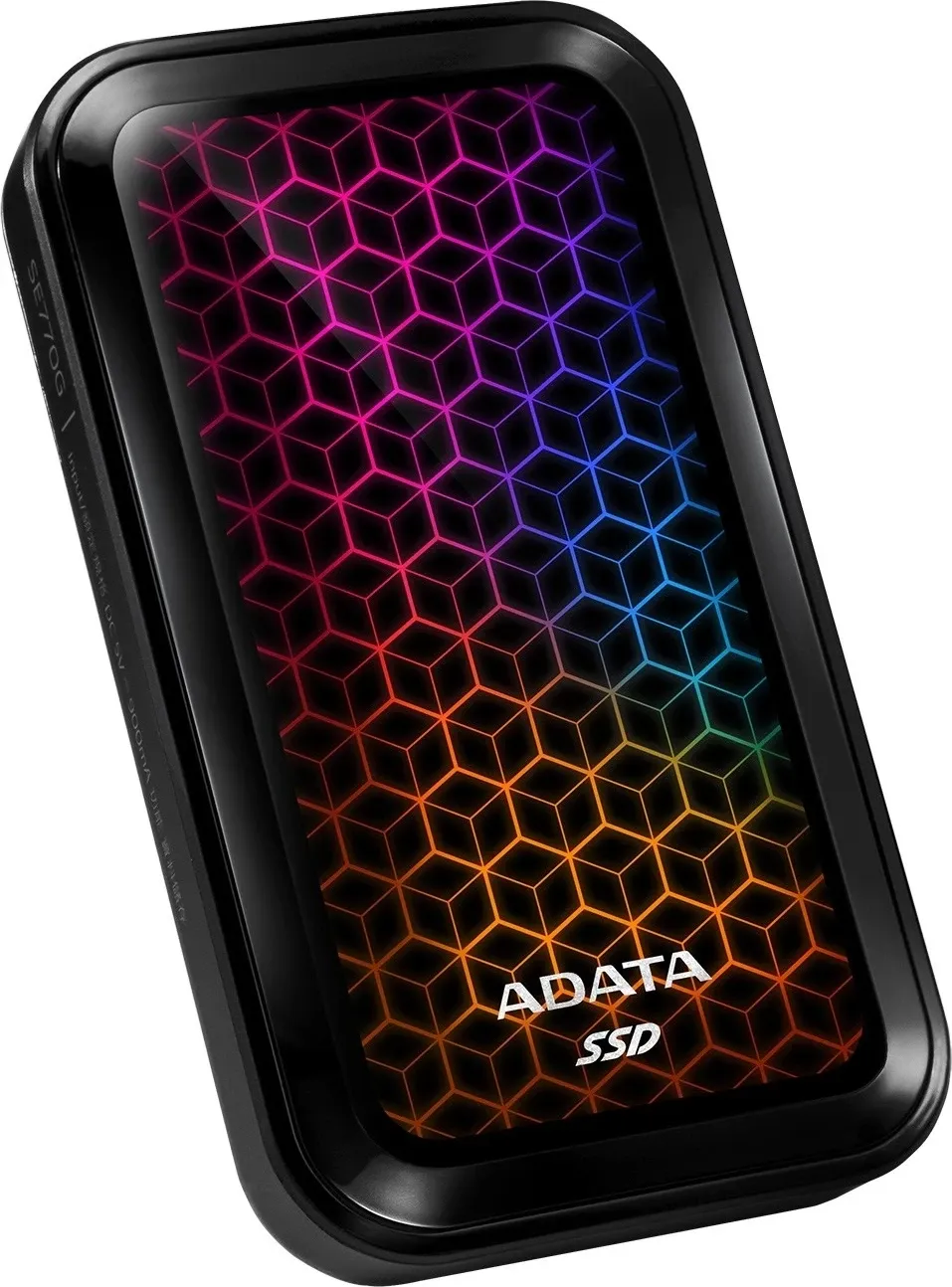 SSD Adata SE770 2TB, USB 3.2, RGB, e zezë - 1