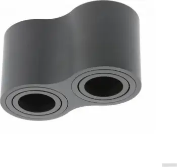 Plafonierë tavanore GTV AVEIRO DUO BIS 2xGU10 230V IP20 160x80x90mm, e zezë