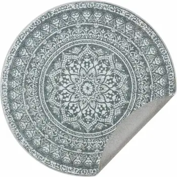 Tepih i rrumbullakët, SONGMICS HOME, TAR051G02, Ø120 cm, stil boho, anti-rrëshqitës, i larshëm në makinë, cappuccino-bezhë, 1 copë