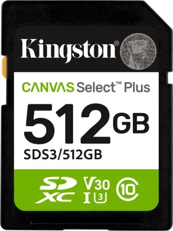 Kartelë memorie Kingston Canvas Select Plus Gen3 512GB SDXC UHS-I Class 10