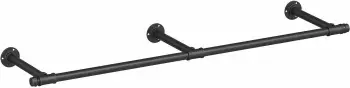 Varëse rrobash murale SONGMICS HSR104B01 170 cm, kapacitet 68 kg, e zezë, set me aksesorë