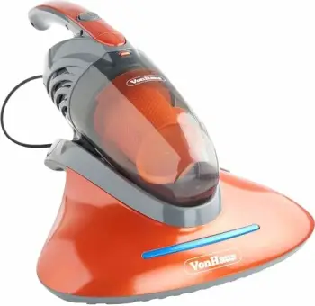 Aspirator dore UV VONHAUS 3007641 550W depo 1.2L filtrimi HEPA, portokalli/gri, set me vegël 2-në-1 + adapter UK/EU