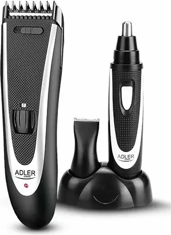 Makinë rroje/Trimmer për mjekër ADLER AD2822, 24 gjatësi 3-15mm, bateri NiMH, e zezë, set 2-në-1