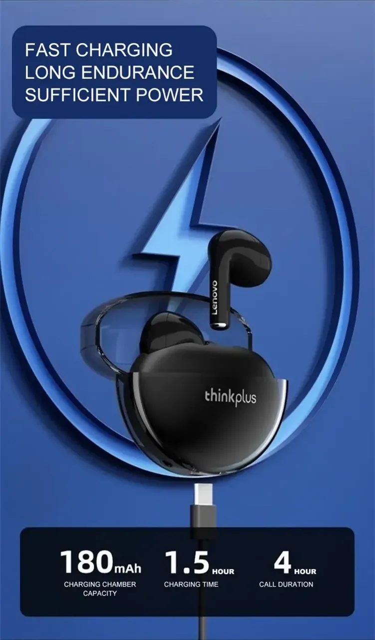 Dëgjuese Lenovo LivePods LP80, të zeza - 3