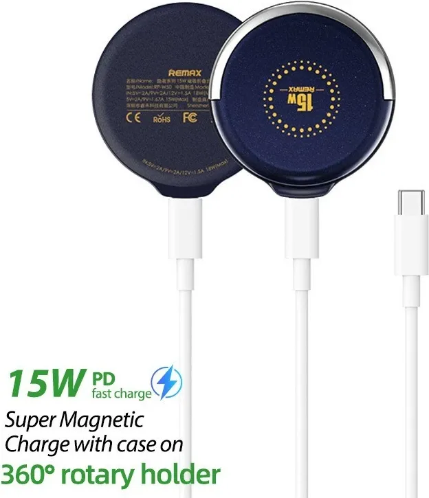 Karikues telefoni Wireless Remax, RP-W50, e kaltër - 2