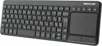 Tastierë wireless MAXLINE ML-KG3608 për Smart TV/PC/konzola, 2.4G, me touchpad, SLO, e zezë, me 2x AAA