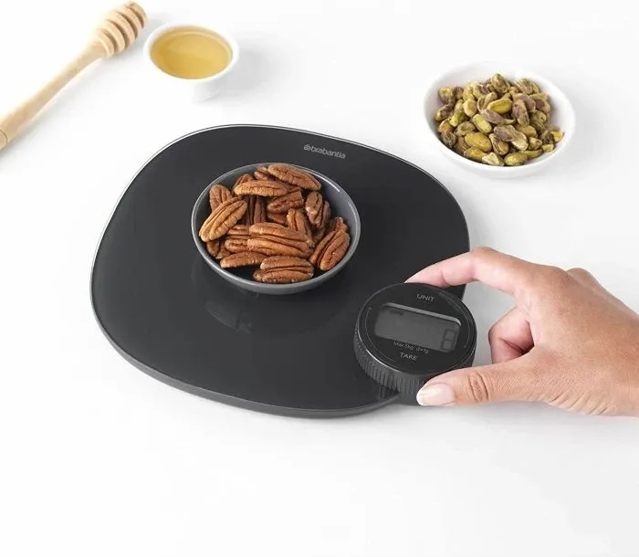 Peshore digjitale kuzhine Brabantia Tasty+ MPN 122880, 5 kg (1 g), LCD me ndriçim, 3x AAA, gri e errët - 2