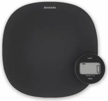 Peshore digjitale kuzhine Brabantia Tasty+ MPN 122880, 5 kg (1 g), LCD me ndriçim, 3x AAA, gri e errët